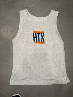 where i’m from htx houston graphic tank top size large made in usa